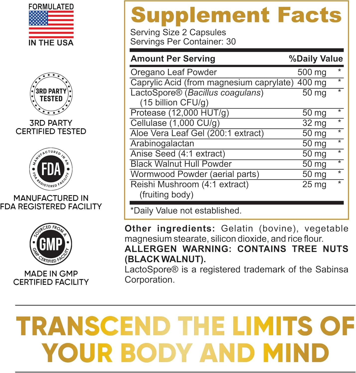 Candida Cleanse - Gut & Colon Support (60 Capsules) - for Men & Women - Natural Herbs for Intestinal Detox-Shop