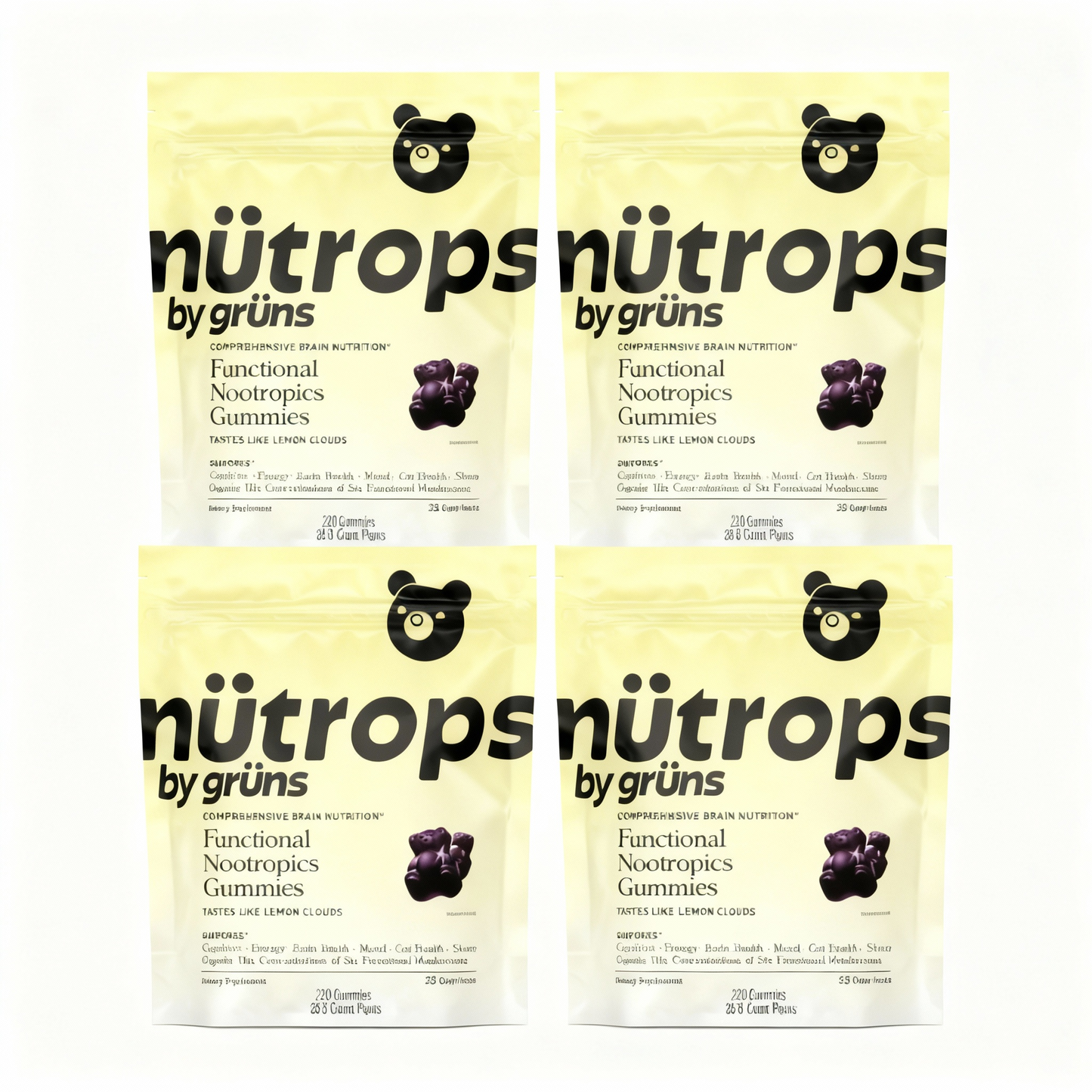Nütrops Daily Gummies-Daily Gummies-Elevate Your Brain Health, Energy & Wellness with 6 Power-Packed Mushrooms