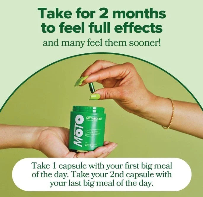 1-3X MOTO - Metabolism Boosting Capsule -Energy Curb Cravings Healthy Metabolism