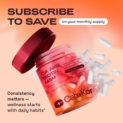 Cata-Kor Skin, Hair & Nails Supplement – Ca AKG, MSM, Hyaluronic Acid, Biotin-Shop