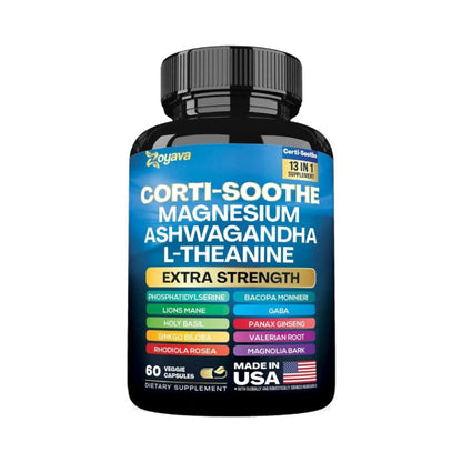 Cortisol Supplement Magnesium Glycinate 200mg -Root 60 Caps-Shop