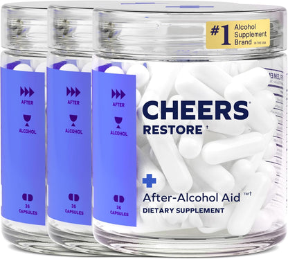 Cheers Restore | Supplement with DHM + L-Cysteine | Feel Better After Drinking & Support Your Liver | 12 Doses-Shop