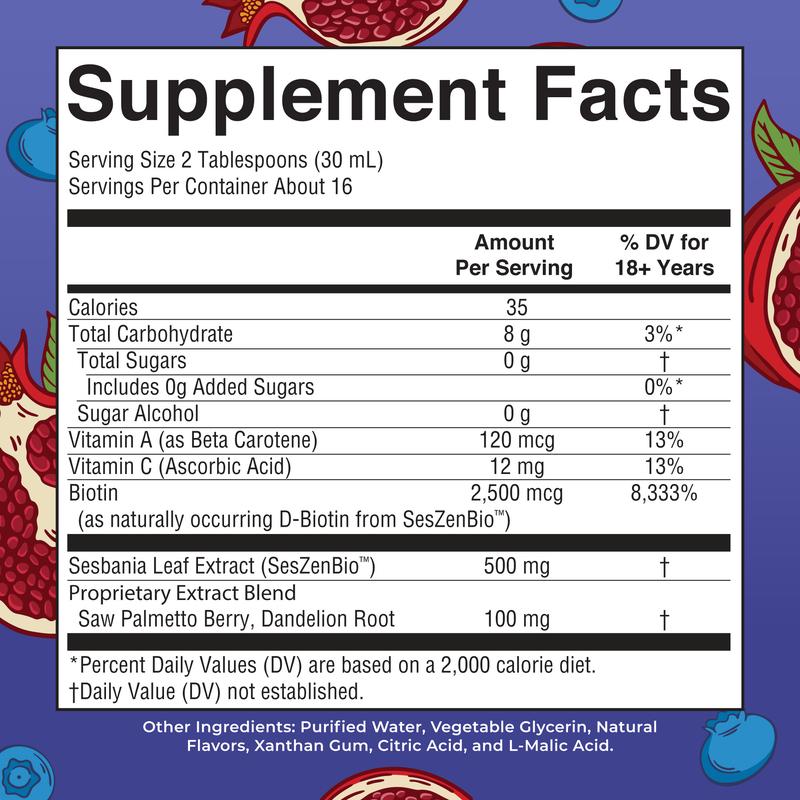 Daily Liquid Hair Formula - Hair Support - Thicker Hair for Women - Healthy Hair Habits - With SesZenBio - Biotin - Vitamin C - 16 fl oz-Shop