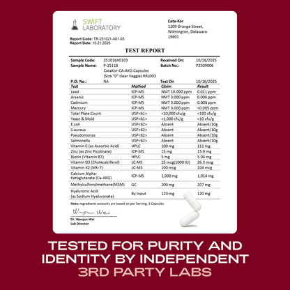 Cata-Kor Skin, Hair & Nails Supplement – Ca AKG, MSM, Hyaluronic Acid, Biotin-Shop