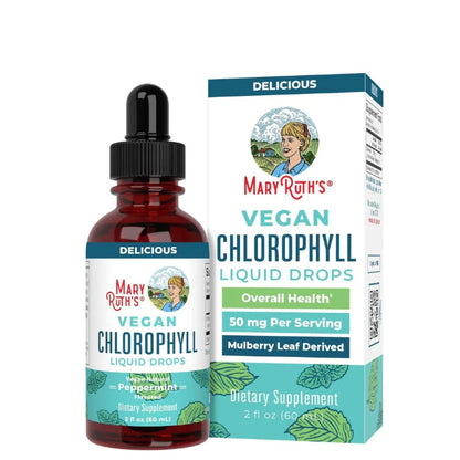 Chlorophyll Liquid Drops |  | Vegan | Non-Diluted Liquid Chlorophyll| Mulberry Derived Supplement for 14+ | Non-GMO | Delicious Minty Flavor | 2 Fl Oz-Shop
