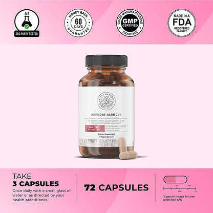 Hormone Harmony: Menopause Support for Weight Loss & Balance | 72 Vegan Capsules
