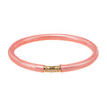 Peachy Pink Metallic Tube Bangle Bracelet