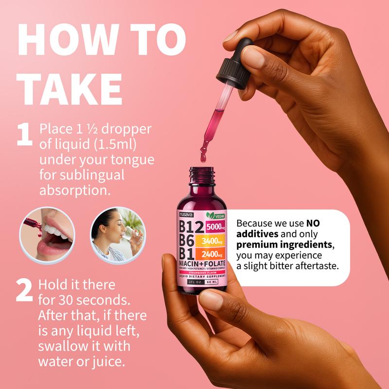 (1-PACKRaspberry) Vitamin B12 Liquid Supplement Drops  - Edible Support for Energy, Brain & Heart, Non-GMO & Gluten-Free, 4 FI Oz-Shop