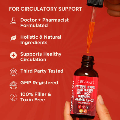 Cayenne Vascular Flow Liquid | Heart Health & Balanced Blood Pressure Support | Fast-Absorbing for Energy-Shop