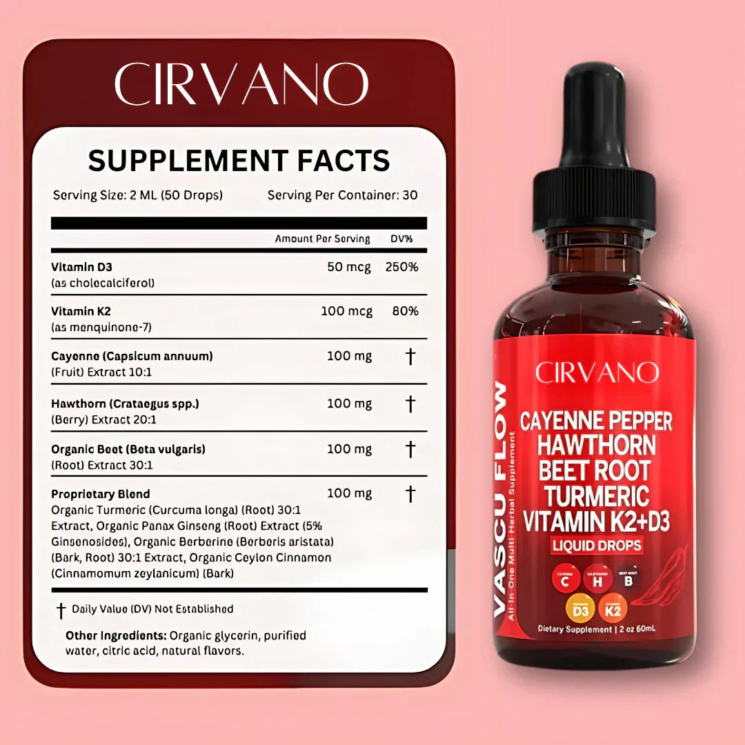Cayenne Vascular Flow Liquid | Heart Health & Balanced Blood Pressure Support | Fast-Absorbing for Energy-Shop