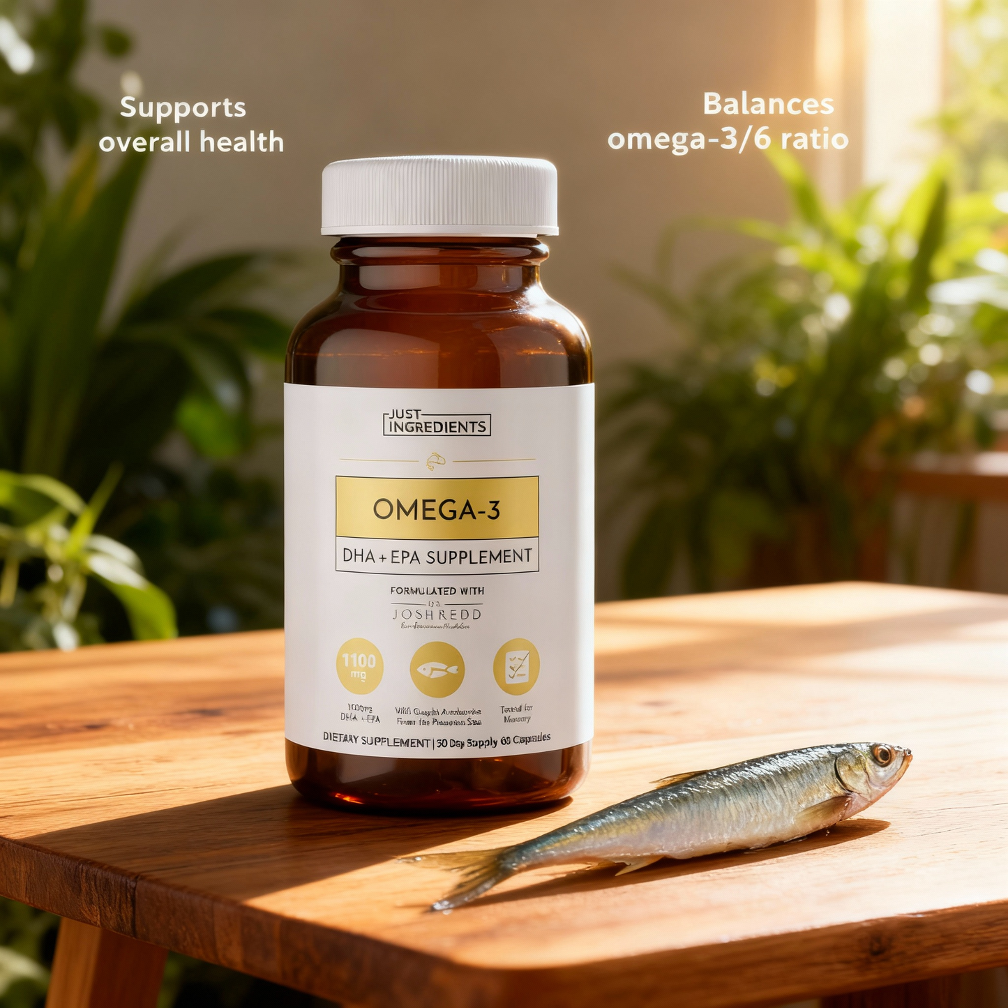 Ingredients Omega-3 EPA/DHA Supplement | Sourced from Wild Peruvian Anchovies