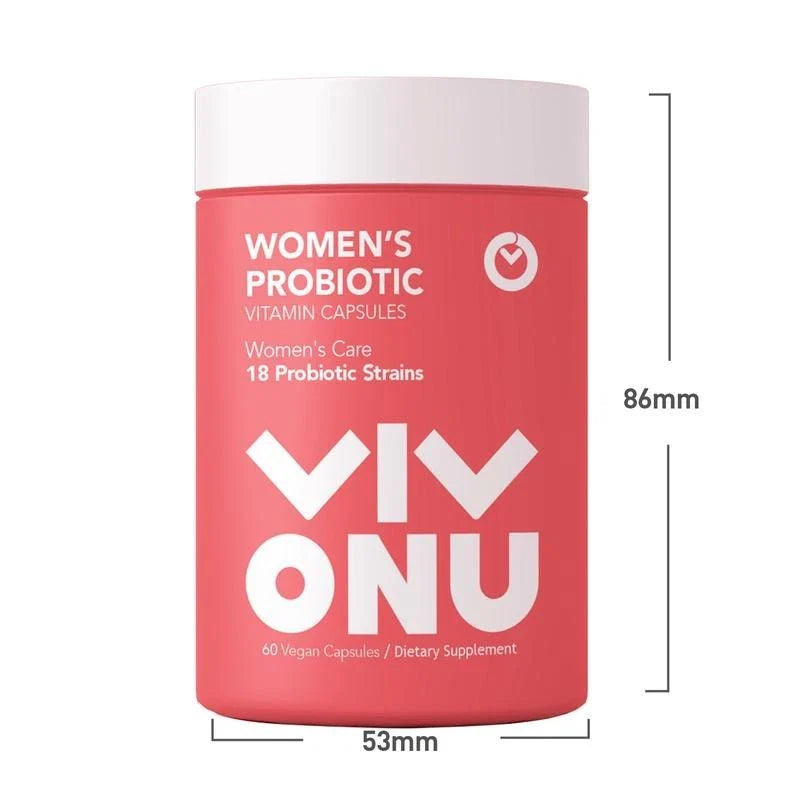 VIVONU Women's Probiotics - 18 Strains for Vaginal Health 60 Vegetarian Capsules