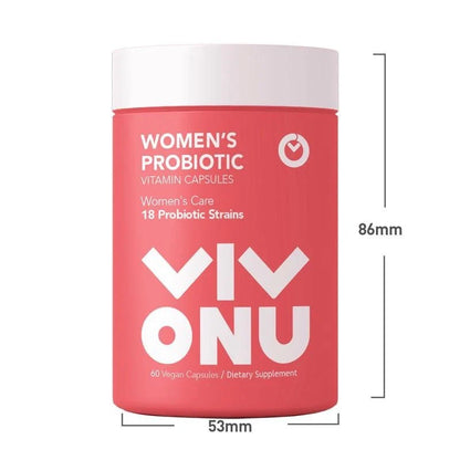VIVONU Women's Probiotics - 18 Strains for Vaginal Health 60 Vegetarian Capsules