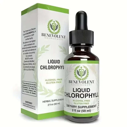 Benevolent Chlorophyll Liquid Drops Organic Detox & Immune Support, 2 Oz Drops