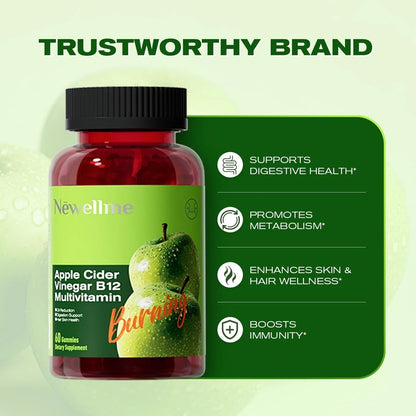 Apple Cider Vinegar Gummies  Formulated to Support Normal Energy Levels & Gut He