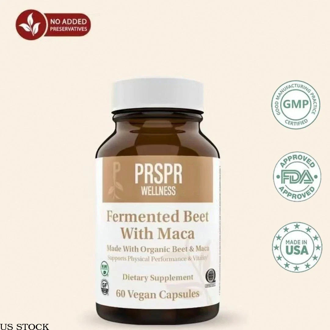 Vegan Beet Root + Maca Capsules Boosts Health & Physical Performance 60 Count