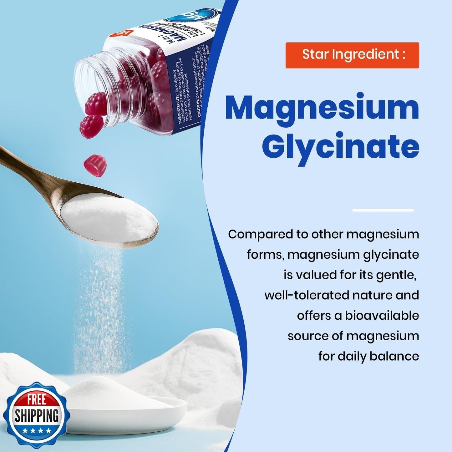 14-in-1 Magnesium Complex Gummies with Ashwagandha, L-Theanine, D3-Shop