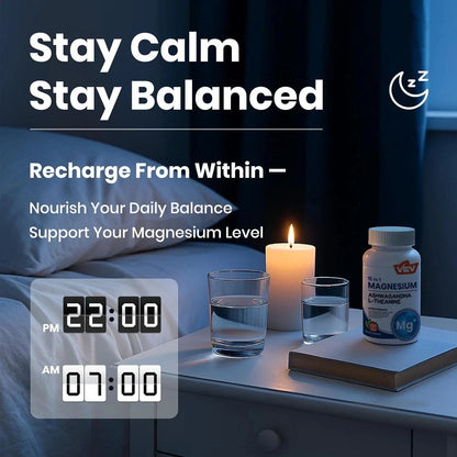 VEV DeepCalm 15 in 1 Magnesium Glycinate & Citrate Complex Capsules