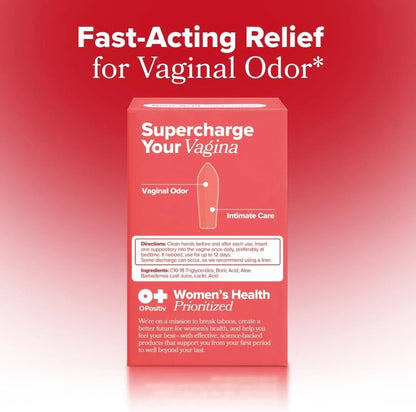 Boric Acid Vaginal Suppository – with Lactic Acid, and Aloe for Fast Relief and