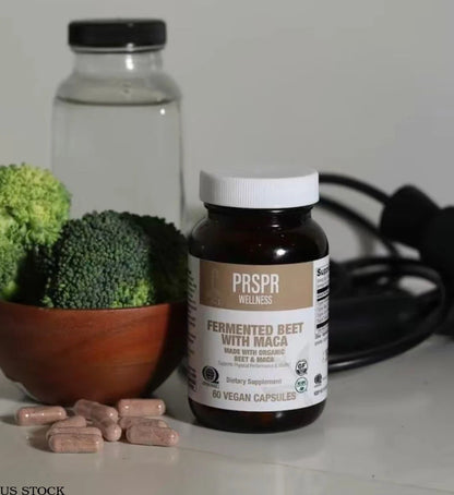 Vegan Beet Root + Maca Capsules Boosts Health & Physical Performance 60 Count