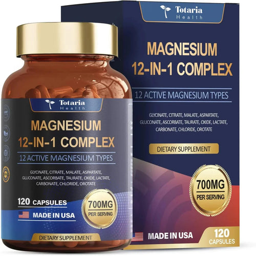 Magnesium 12 in 1 Complex 700mg - Glycinate Citrate Malate Taurate