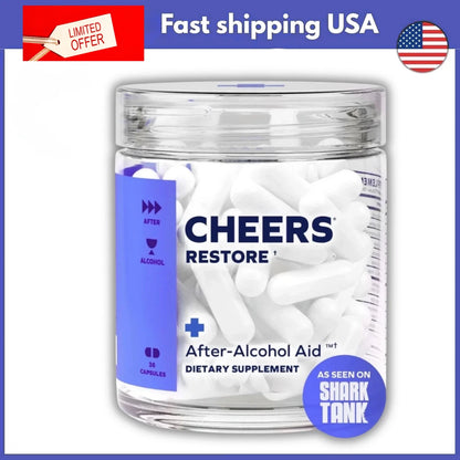 Cheers Restore | Supplement with DHM + L-Cysteine | Feel Better after Drinking.