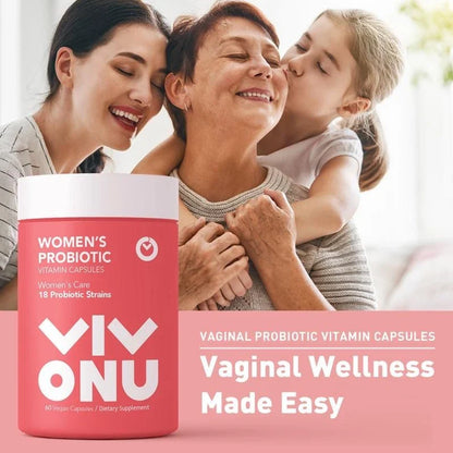 VIVONU Women's Probiotics - 18 Strains for Vaginal Health 60 Vegetarian Capsules