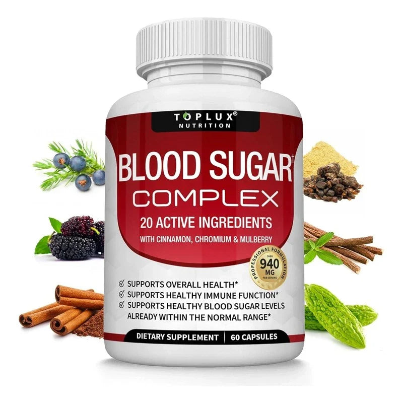 1~2pack Magnesium 8 in 1 Complex 1000mg & Blood Sugar Blend Supplement Combo