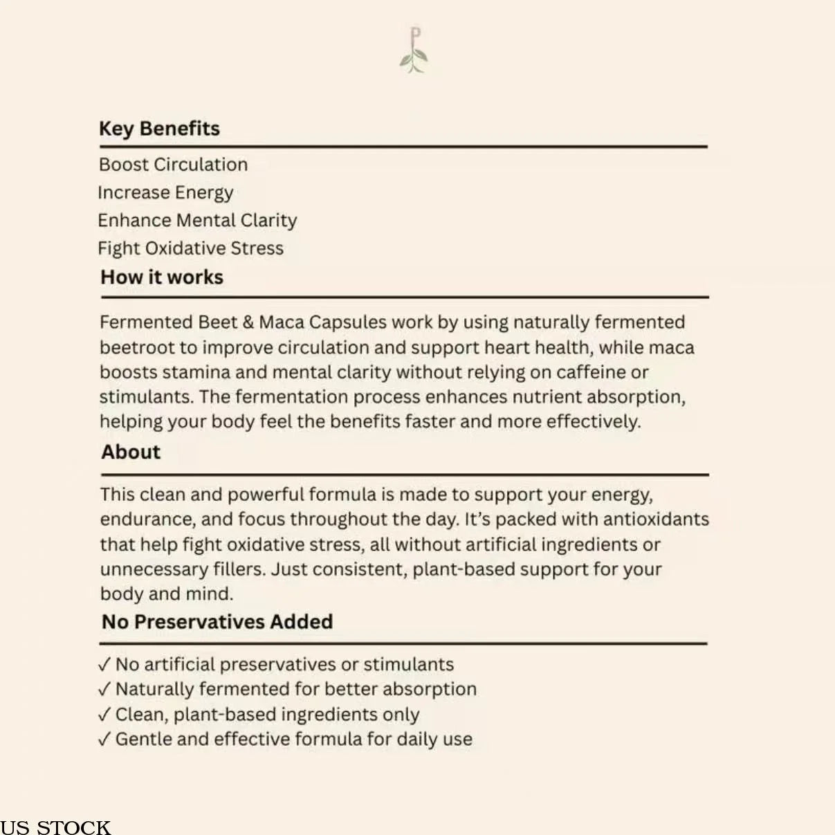 Vegan Beet Root + Maca Capsules Boosts Health & Physical Performance 60 Count