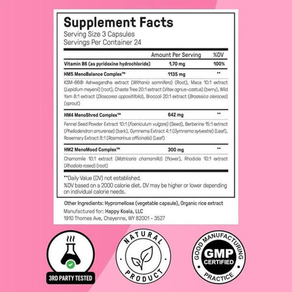Hormone Harmony: Menopause Support for Weight Loss & Balance | 72 Vegan Capsules
