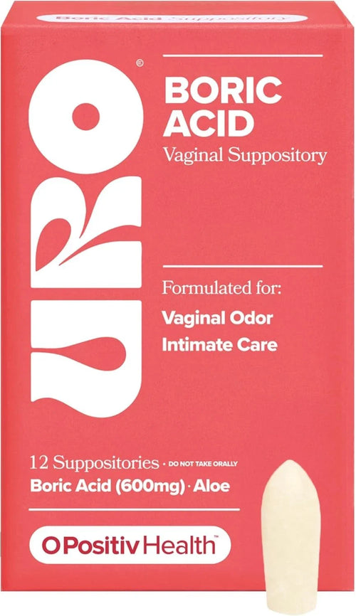 Boric Acid Vaginal Suppository – with Lactic Acid, and Aloe for Fast Relief and